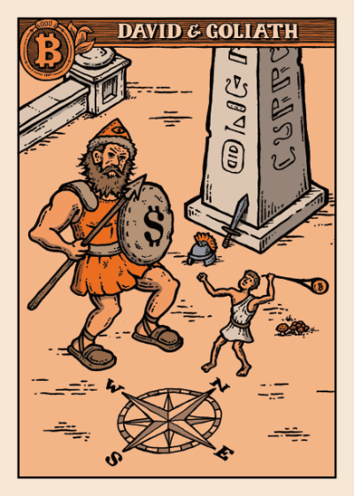 David and Goliath card